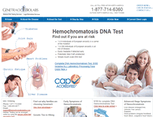Tablet Screenshot of hemochromatosisdna.com